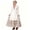 Adult, variant on Women Prairie Farm Costume, Vintage Colonial Dress with Bonnet Headscarf and Apron, Halloween Cosplay Outfit