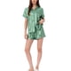 thumbnail image 2 of Conjuntos de pijama de satén para mujer INSPIRE CHIC, ropa de noche, camisetas con pantalones cortos, conjuntos de lounge L a rayas verdes, 2 of 6
