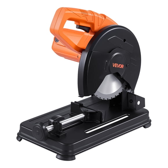 VEVOR Chop Saw, 7-1/4 in Stainless Steel Cold Cut Blade, 1200 W Motor, 4000 r/min Speed, 0-45° Adjustable Cutting Angle, Metal Cutting Chop Saw