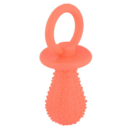 Nipple Shaped Playing Chewing Bell Toy Orange for Pet Dog