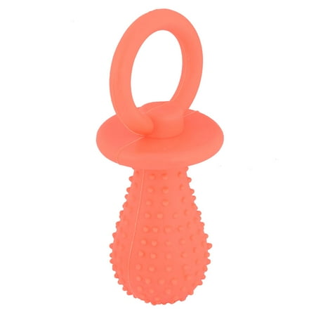 Nipple Shaped Playing Chewing Bell Toy Orange for Pet Dog