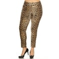 thumbnail image 1 of White Mark Women's Plus Size Printed Cheetah Pants, 1 of 5