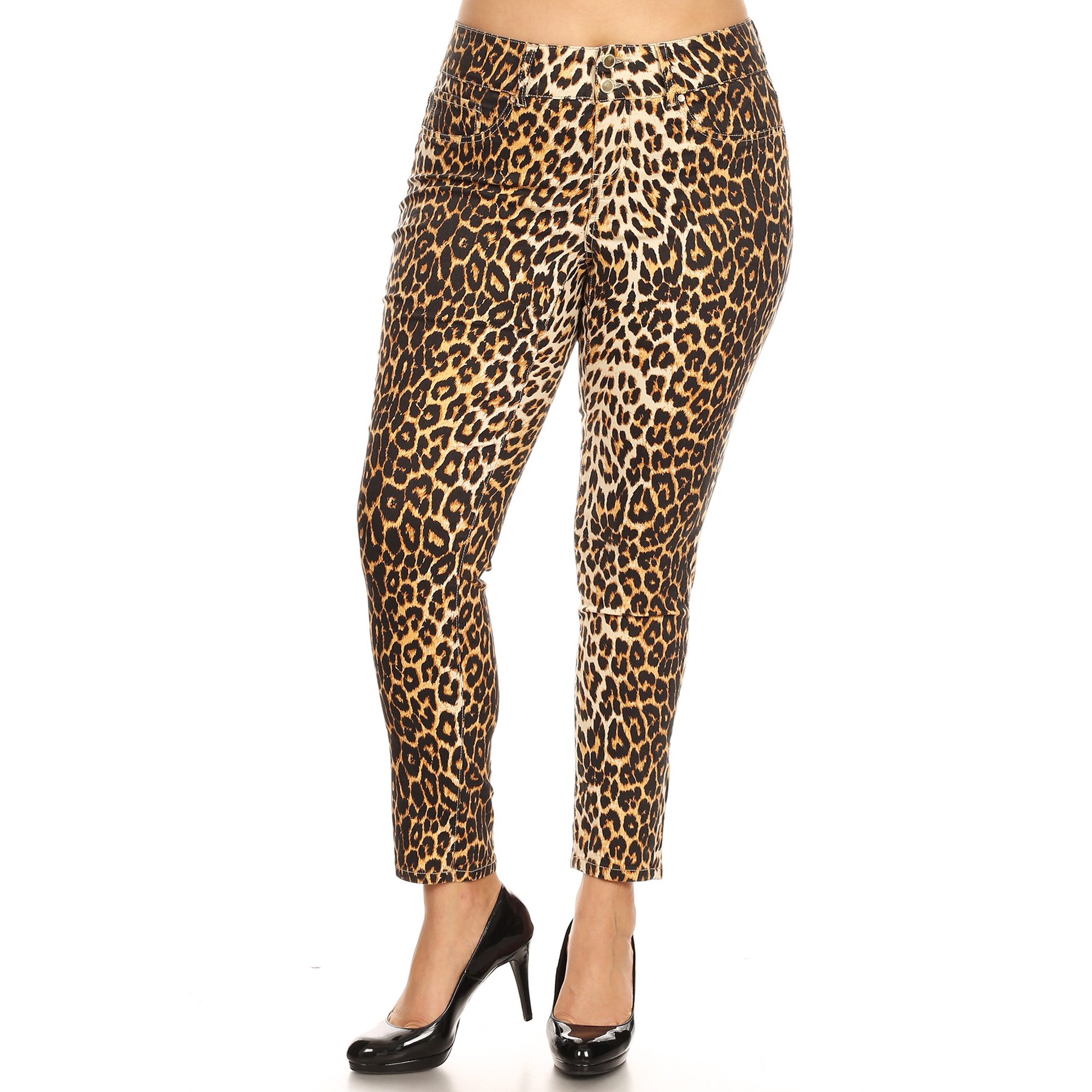Pantalon Harem Femme Camilla En Soie Imprimé Guépard - Taille L, Marron, Neuf Avec étiquette