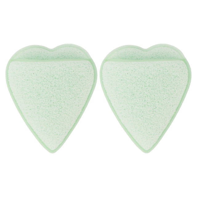 Esponja facial, 2 piezas en forma de corazón, esponja de limpieza facial, esponja facial exfoliante, construcción robusta