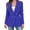 Blue padded shoulder blazer women a1, variant on Solid Color Blazers for Women Business Casual Long Sleeve Suit Jacket Fall Winter Open Front Double Breasted Classic Blazer , Purple 2XL