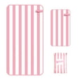 thumbnail image 1 of Bath Towel Microfiber Polyester Striped Design Super Absorbent Soft Lightweight Machine Washable Quick Drying for Bathroom Beach Home Travel Use, 1 of 4