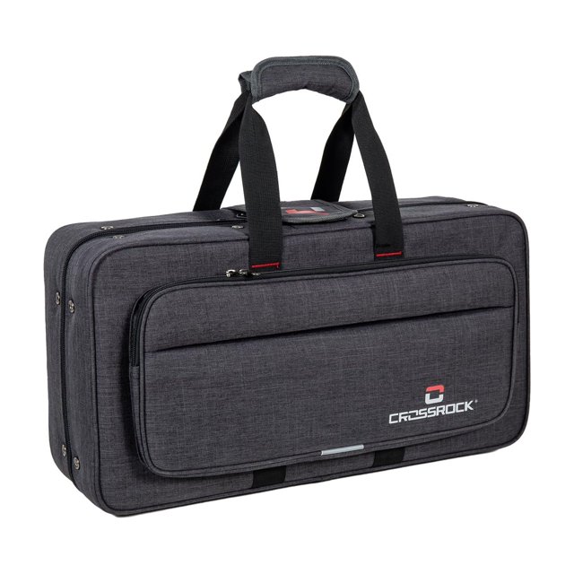 Estuche De Espuma Liviano Crossrock Para Trompeta En Sib, Con Correas De Hombro Extraíbles, Compartimento De Almacenamiento Y Bolsillo Externo, Gris Oscuro (Crp200Trdg-R)