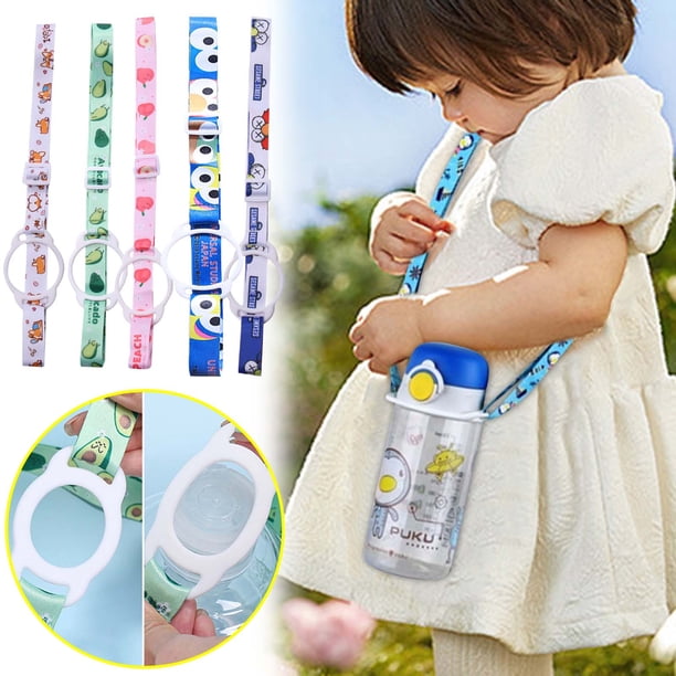 Cordón para Botella de Bebida, Bonita Correa Cruzada, Diseño de Hebilla Ajustable, Comodo Transporte En Manos Libres, Actividades Al Aire Libre, Ojos Brillantes y Coloridos, Paquete de 2, Anillo Inte