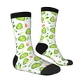 thumbnail image 3 of Uemuo Kawaii Avocado Pattern Women's Crew Socks, Soft Durable Breathable Moisture-Wicking with Odor Control Cotton socks, 3 of 9