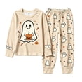 thumbnail image 6 of JAJAHO Halloween Kids Pajamas Boy Girl Long Sleeve Top And Pants Set Ghost Sleepwear 2 Piece Set 2-10Y, 6 of 7
