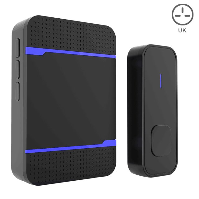 CAROOTU 300M 5 Volume Wireless Doorbell Transmitter+Receiver Home Door Bell Set with 55 Ringtones