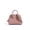Pink, variant on Mini Dome Shell Handbag, 2 Ways Hand Crossbody Leather Purse, Black