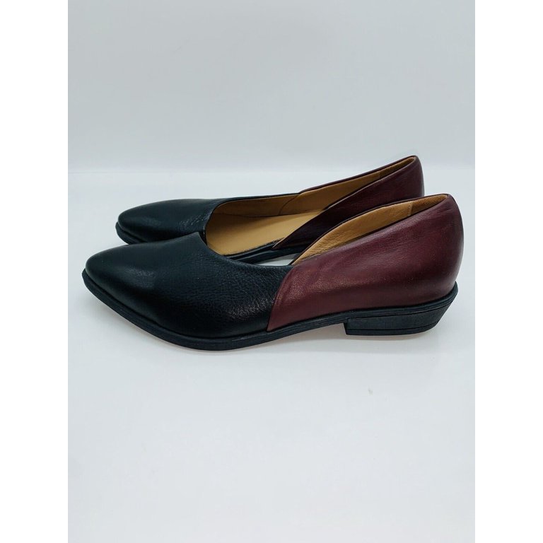 Bueno Women's Opal Casual Slip-On Flat Black / Merlot Leather EUR