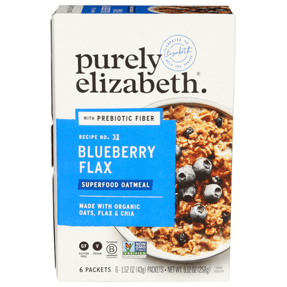 (Pack of 6) Purely Elizabeth Oatmeal Blueberry Flax Multigrain 9.12 Oz