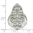 thumbnail image 2 of 925 Sterling Silver Polished Fancy Cubic Zirconia Ring Size 6 Ring for Women - 6.0 Grams, 2 of 2