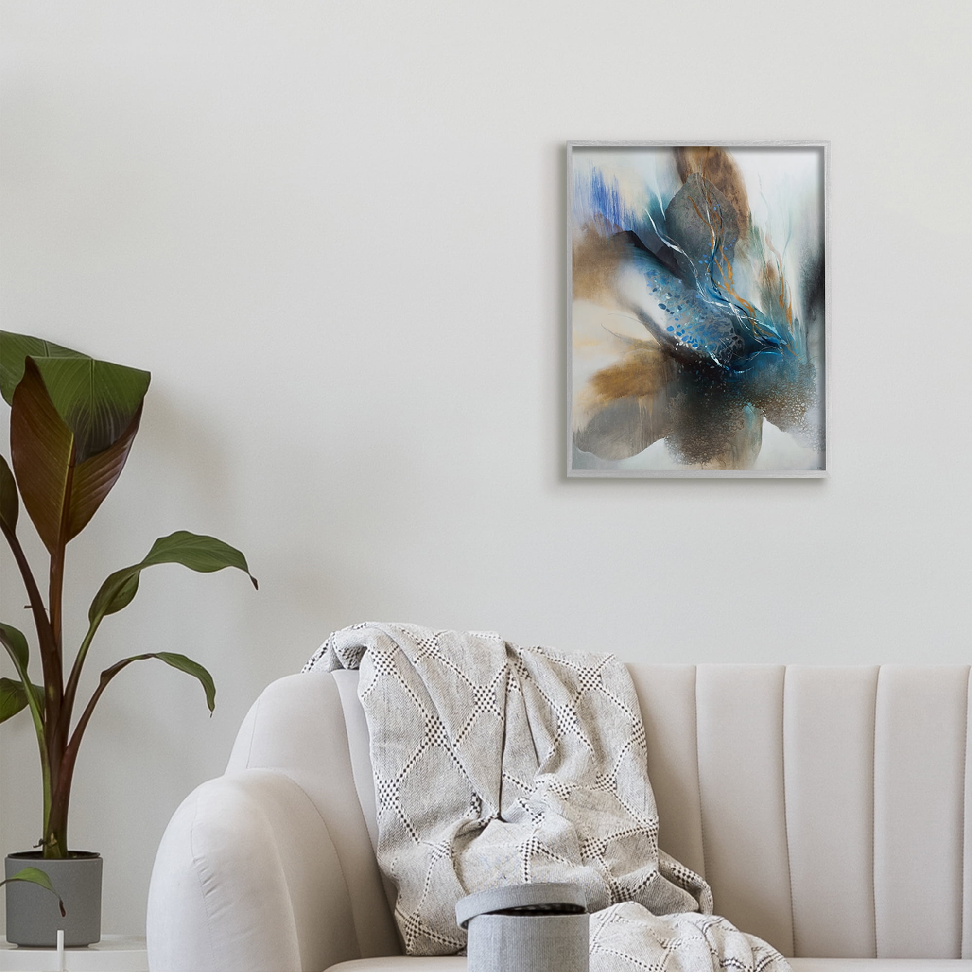 Stupell Industries Abstract Interpretation of Blue Speckled Bird,16 x 20,Designed by K. Nari