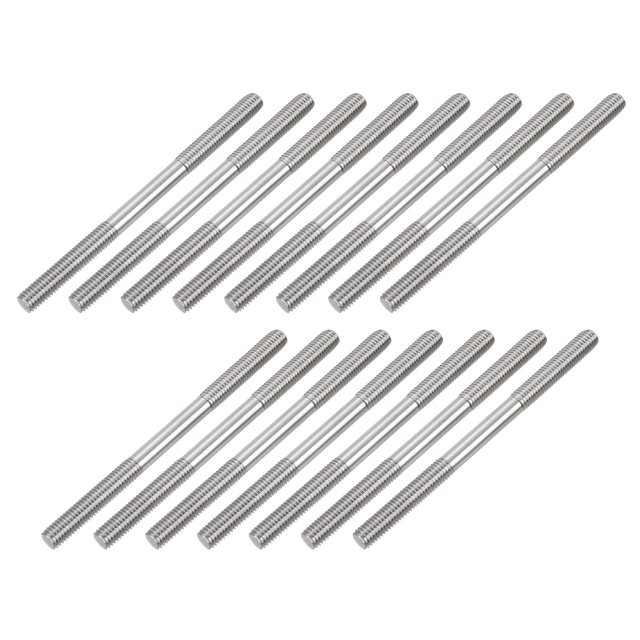 Unique Bargains 20Pack M8x120mm 304 en Acier Inoxydable à Double Extrémité Vis à Goujon Fileté pour l'Entretien de la Maison