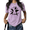 Purple, variant on UNISHE Women's Funny Frog Mushroom Graphic Mineral Wash T-Shirt Oversized Short Sleeve Crewneck Cute Coffee Print Baggy Acid Wash Summer Top