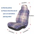 thumbnail image 3 of Fuzoiu Heart Check Plaid Print Elastic Car Seat Covers, Seat Cover Protector,Universal Fit Interior Covers for Most Cars,Washable Seat Cover Non Slip for SUV,Sedan,Van, 3 of 5