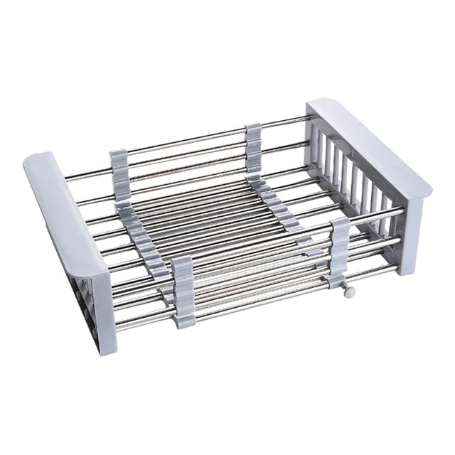 Rejilla Extensible Para Secar Platos Sunnimix escurridor de platos en el fregadero Gris 26x21.5x8cm