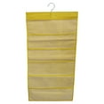 thumbnail image 1 of Hanging Closet Organizer 2-Sided Mesh Pockets Wardrobe Storage Bag Pouch for Underwear Bra Socks  30 Grid  Red, 1 of 8