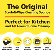 Tuff-Scrub Original Microfiber Scrub-N-Wipe Cleaning Pads, 2 Pack Large Size