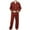 Red, variant on Men's Christmas Plaid Pajama Sets, Loose Fit Long Sleeve Button Down Lapel Sleepwear Comfy Fuzzy Loungewear Set