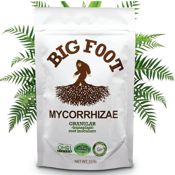 Big Foot Granular Mycorrhizae - Double Your Plant Size – Easy to Use – Made in USA – Treats 1200 Plants (300K mycorrhizal Spores) 10 Pounds