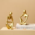 thumbnail image 4 of Sunjoy Tech Character Statue Retro Nordic Realistic Three-dimensional Artistic Decorative Resin Yoga Girl Thinker Abstract Figurine Miniatures for TV Cabinet, 4 of 8