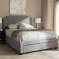 thumbnail image 2 of Baxton Studio Aubrianne Tufted Queen Storage Panel Bed in Gray, 2 of 12