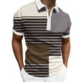 thumbnail image 1 of Eashery Mens T-Shirts Short Sleeve T-Shirts Men Polo Shirts Khaki 3XL, 1 of 5