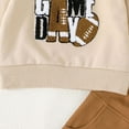 thumbnail image 4 of Tiijoy Newborn Boys Outfits Football Print Long Sleeve Sweatshirt Pants Set, Sizes 3-6M, 4 of 5