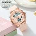 thumbnail image 3 of Sanda 2022 Top Brand Fashion Women's Watches Waterproof Sports Digital Quartz Wristwatch Casual Clock Gift Relogio Feminino 6067 - Quartz Wristwatches, 3 of 6
