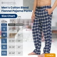 thumbnail image 6 of Mens Cotton Blend Flannel Plaid Sleep Bottoms Lounge Pajama Pants - 3 Pack Set C, Large, 6 of 6