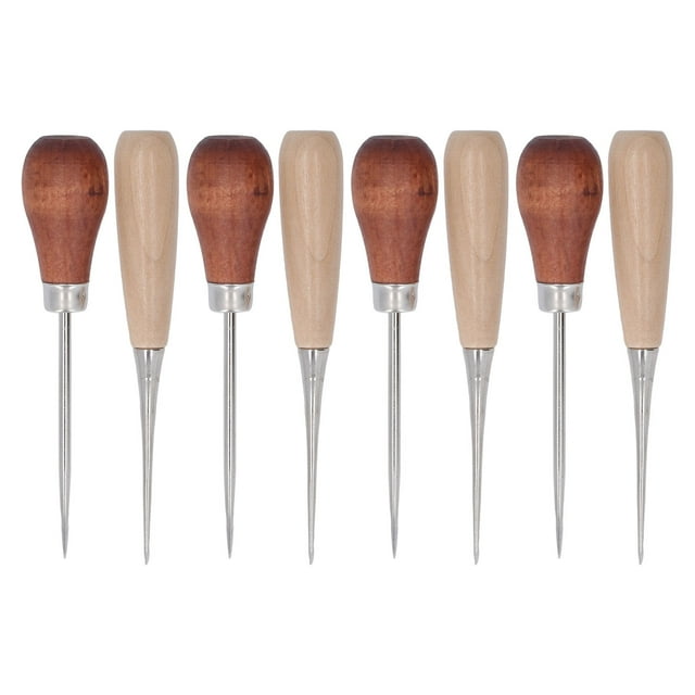 <p>Leather Awl, Ergonomic Wooden Handle Sewing Awl Effort Saving 8Pcs For Wood</p>
