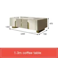thumbnail image 1 of Mueble de TV ligero de lujo, mesas centrales rectangulares, aparador de exhibición blanco con cajones, mesa de centro de esquinas redondas para sala de estar, 1 of 4