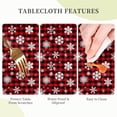 thumbnail image 2 of Christmas Snowflake Tablecloth 60 inch Round, Durable Table Cover for Kitchen Dining Room, Holiday Tablecloth for Party Dinner, 2 of 5