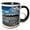 Black/White, variant on 3drose, Massachusetts, Cape Ann, Good Harbor Beach - Us22 Wbi0683 - Walter Bibikow, 11oz Two-tone Black Mug