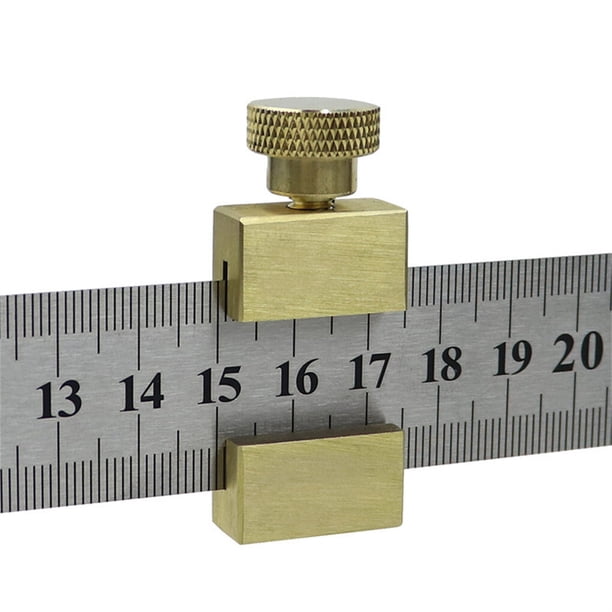 Kenally Regla de acero Bloque de límite de latón Arquitecto Reglas de dibujo Ingenieros Localizadores Tope compacto Artesanos Maquinista Type2 NO2 Kenally TO001027-02B