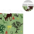 thumbnail image 5 of Coolnut Deers Trees On Green Bath Shower Curtain Liners 66x72in, 100% Polyester Waterproof with C-Shaped Curtain Hook Modern Bathroom Decoration 1 Panel, 5 of 5