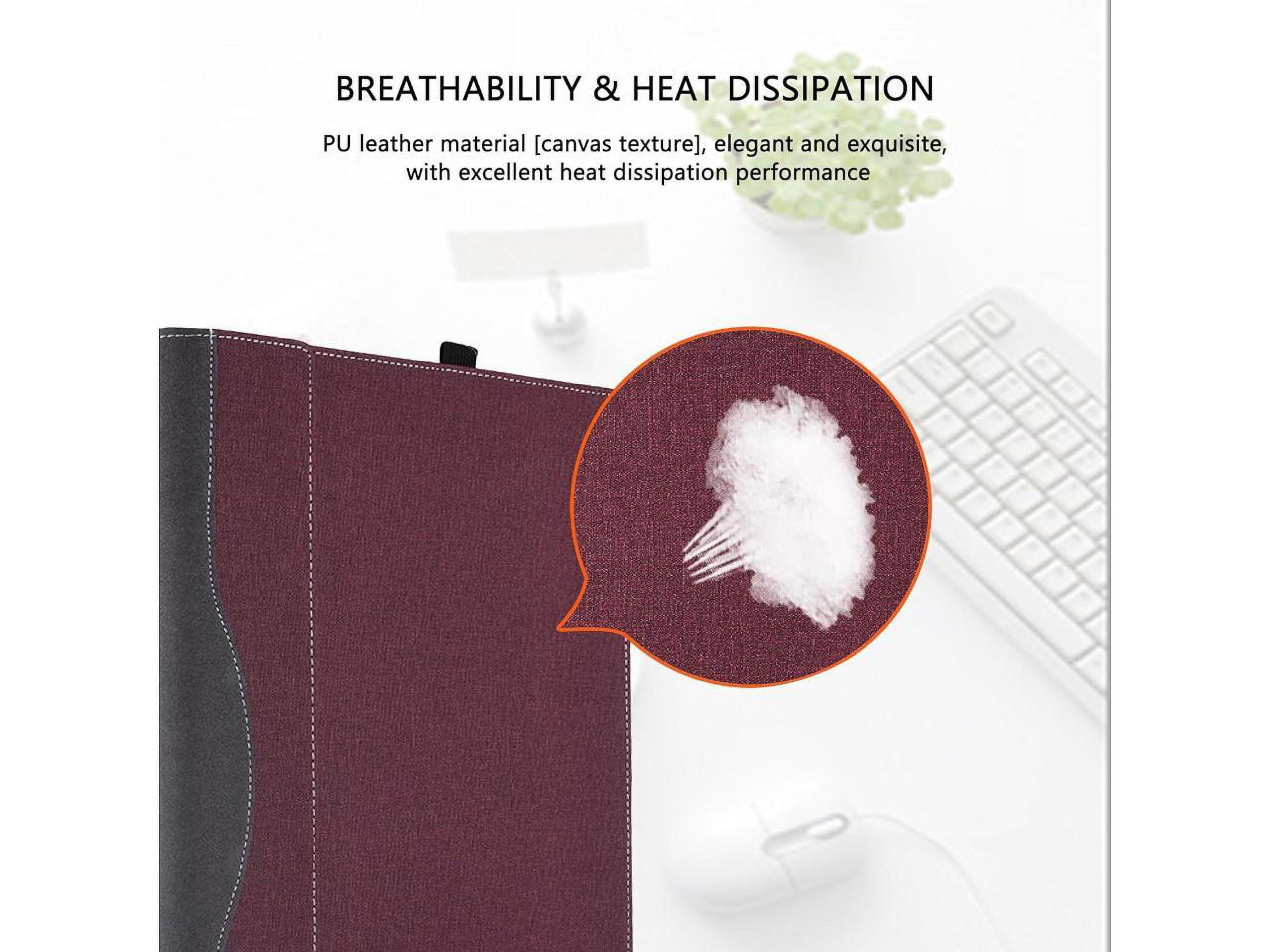 Case Cover for 14 inch HP Laptop 14-ep 14t-ep 14z-em 14-em & Hp Pavilion Laptop 14-dv 14-ec 14z-ec, PU Leather Notebook PC Sleeve Protective Bag Accessory