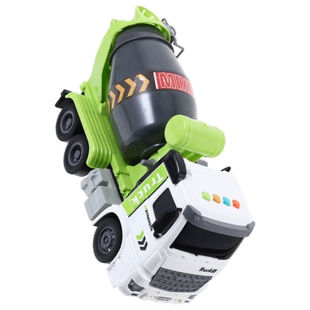 PENIKOKO Cement Mixer Toy Truck Construction Model with Light Emitting Features for Kids Engineering Piece