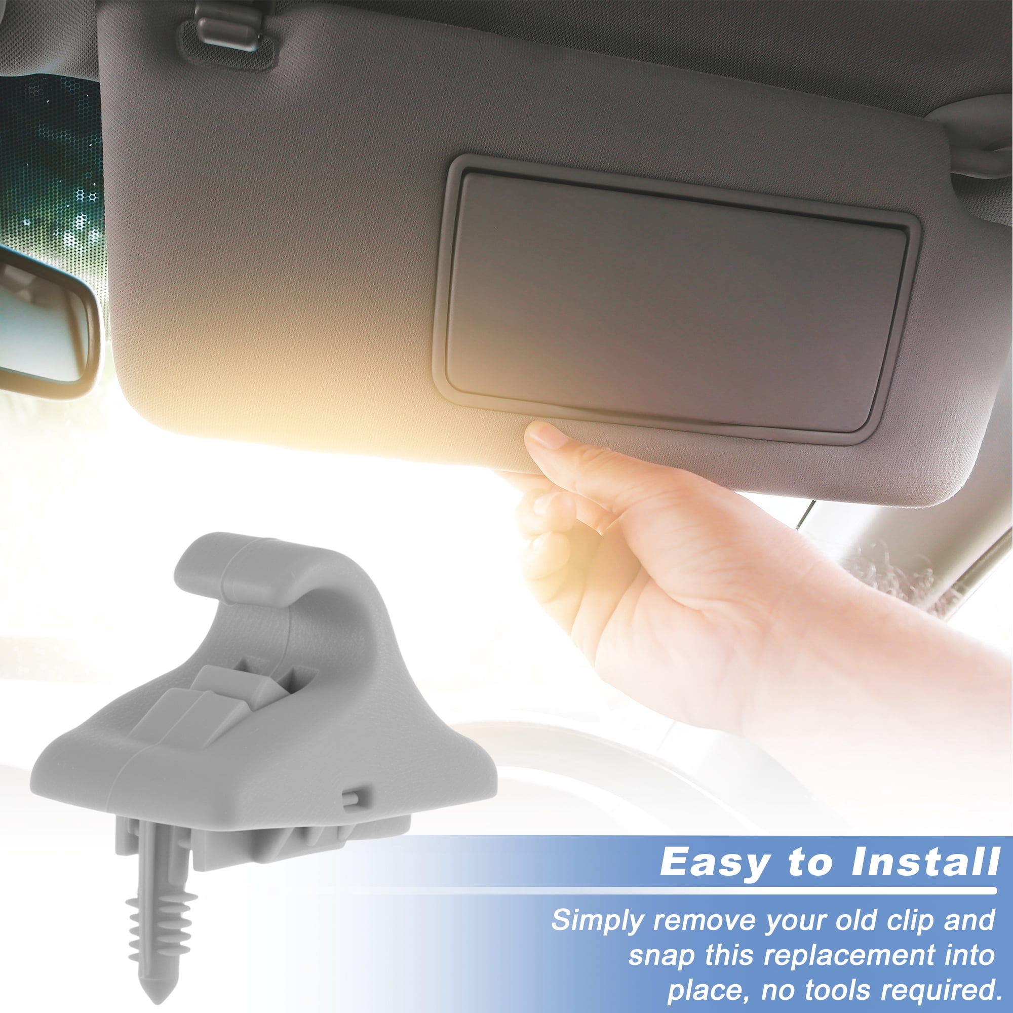 Unique Bargains Sun Visor Clip for Hyundai Elantra 2011-2017 and Elantra GT 2013-2017 Gray
