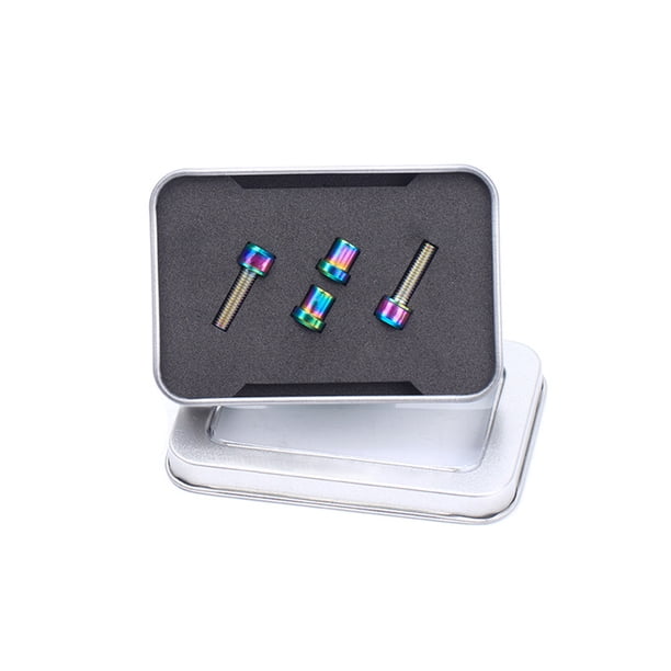 Yuarrent Kit de tornillos y tuercas para vástago de bicicleta, componentes de fijación, accesorios de fijación para manillar de bloqueo de aleación de Ciclismo Vistoso Yuarrent OD025842-03