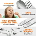 thumbnail image 4 of Zulay Kitchen Flatware Set Stainless Steel Spoons & Forks for Children - 4 Piece Set (2 Forks & 2 Spoons), 4 of 9