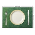 thumbnail image 3 of Creowell Green Christmas Placemats Set of 4 - Wipe Clean Placemats - Washable Heat Resistant Placemats for Dining Table (Green, 4) 18x12in, 3 of 8