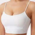 thumbnail image 4 of hoksml Thin Strap Crisscross Back Sports Bra for Women Wireless Seamless Bralette, 4 of 6