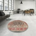 thumbnail image 4 of Ahgly Company Machine Washable Indoor Rectangle Traditional Light French Beige Brown Area Rugs, 8' x 12', 4 of 7