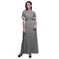 thumbnail image 1 of Bimba Robe Longue en Rayonne à Triangles Géométriques pour Femmes, Style Bohème, Plage, Cocktail, Fête, Maxi, Fendue - X-Grand, 1 of 6