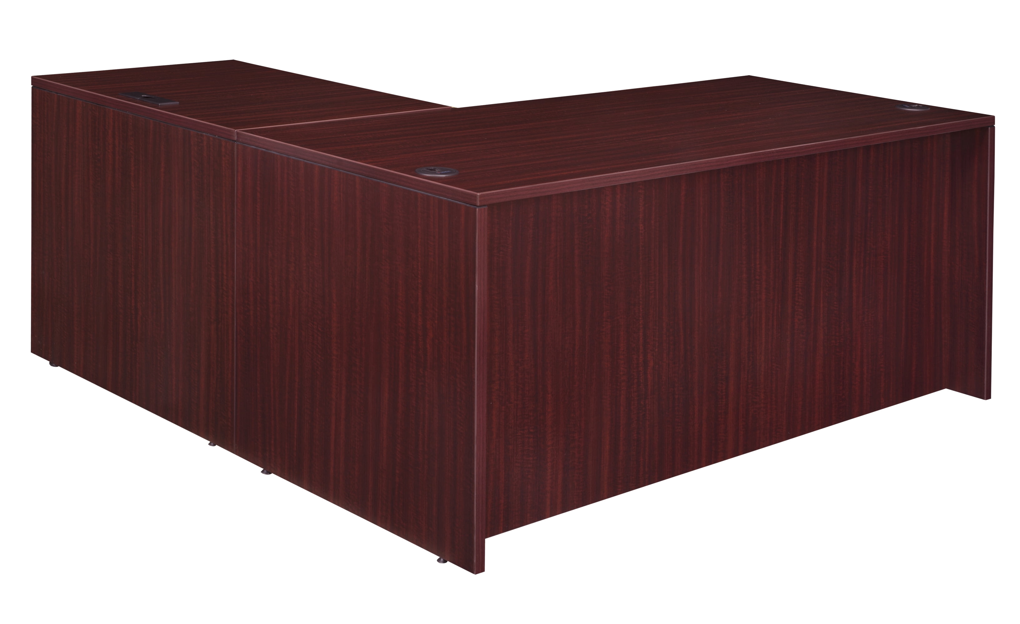 Regency Legacy 71 x 82 in. L Desk with Single Pedestal Drawer Unit- Mahogany